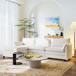 FLEXISPOT 100.4" SF6 Cloud Modular Sectional Sofa W/ Storage Ottoman