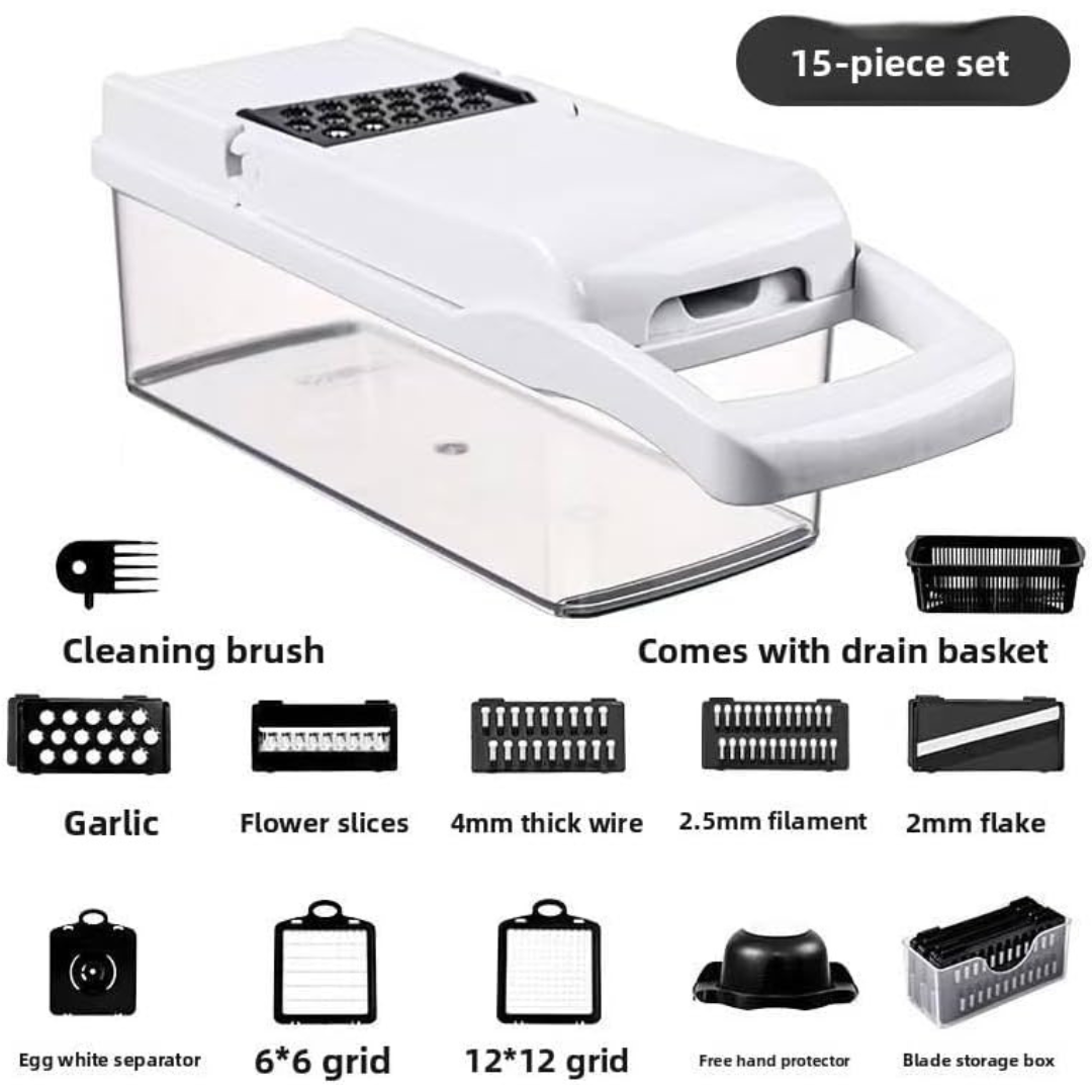 10-in-1 Food Chopper With Container & 7-Blades (2 Colors)