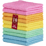10-Pack 12"x 12" DecorRack Cotton Luxurious Soft Washable Cloths
