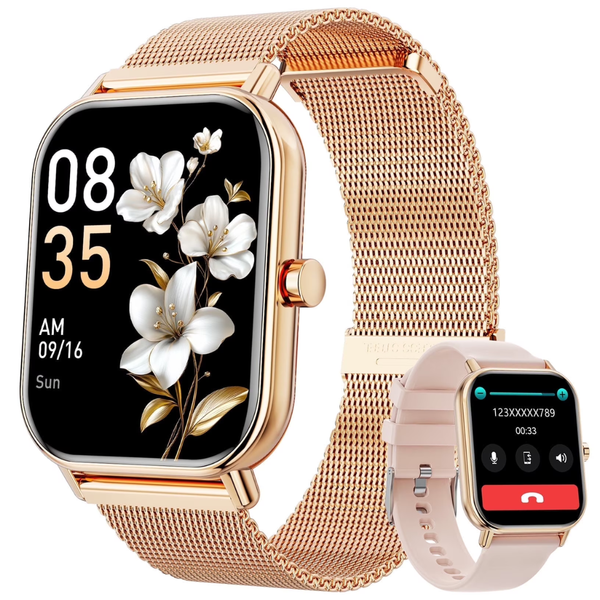 Mingdaln IP68 Waterproof 1.85" Fitness Tracker Smart Watch