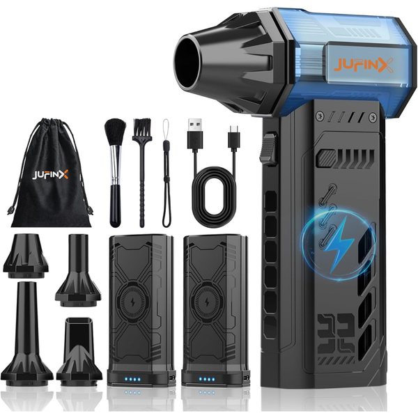 Electric Compressed Air Duster with 2 Replaceable Batteries