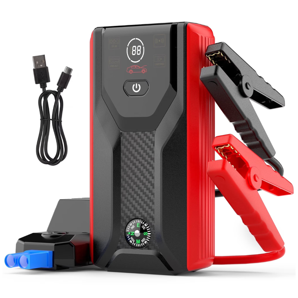 FlorayCar 1500A Peak 12V Battery Booster Jump Starter