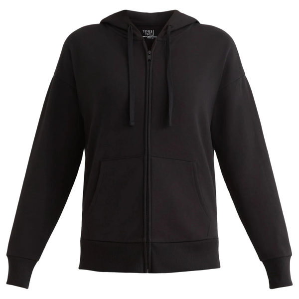 Time and Tru Women's Plus Zip Front Fleece Hoodie Jacket (2 Colors)