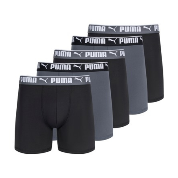 5-Pack PUMA Men's Performance Boxer Briefs (Various)