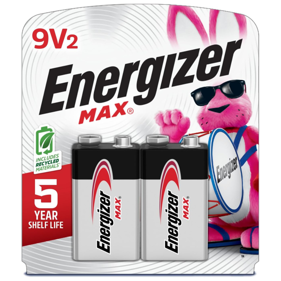 2-Pack Energizer MAX 9V Alkaline Batteries
