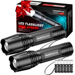 2-Pack WdtPro SR2000 Pro LED Flashlight W/ 6 AAA Batteries