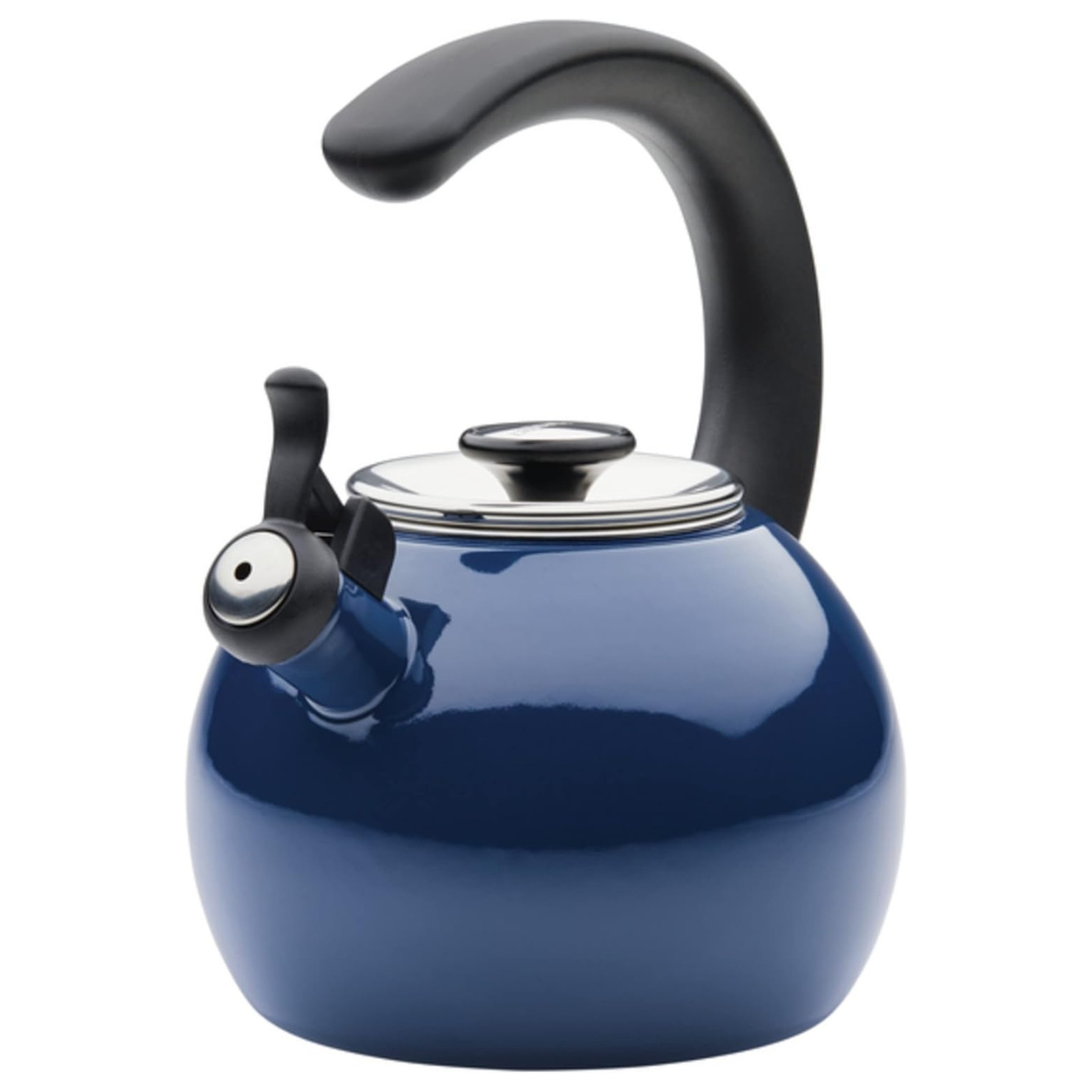 2QT Circulon Enamel On Steel Whistling Induction Teakettle