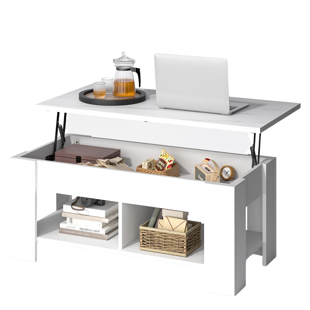 Sparta Black Lift Top Extendable Coffee Table With Storage