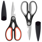 2-Pack 8" All Purpose Kitchen Scissors W/ Blade Guards