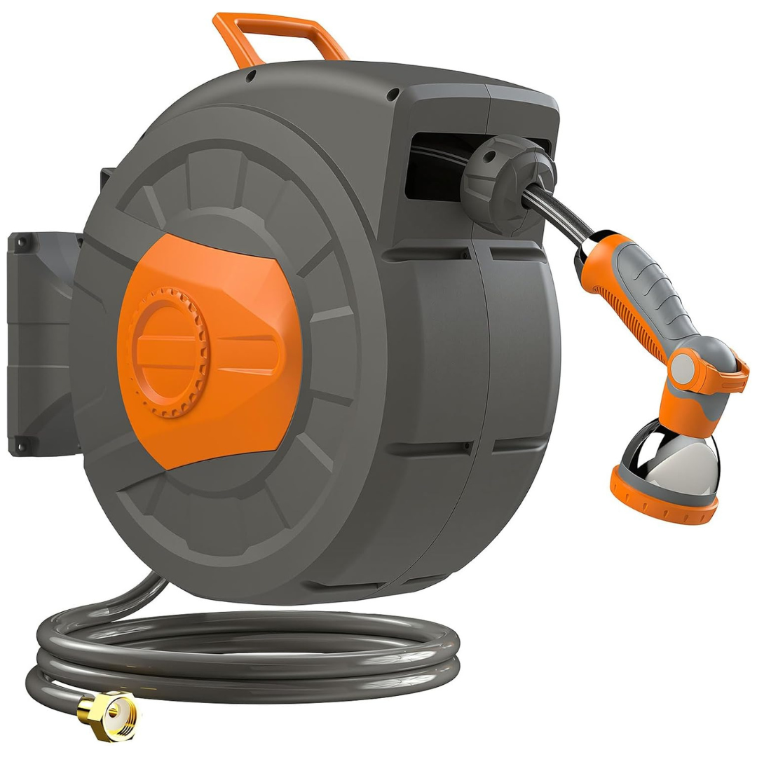 100FT Entgard Retractable 1/2" Heavy Duty Garden Hose Reel