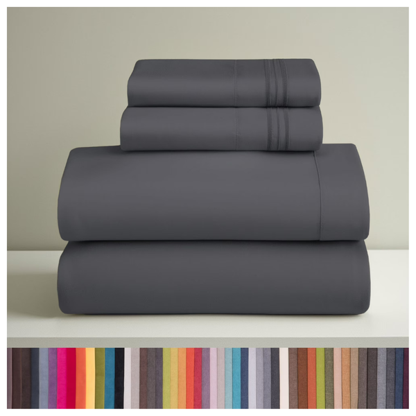 4-Piece Clara Clark Queen Size Microfiber Bed Sheets Set