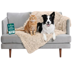 FurHaven Long Faux Fur & Velvet Water-Repellent Pet Blanket
