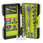 26-Piece Ryobi 1/4" Drive Ratchet & Socket Set