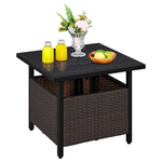 Outdoor Patio Side Table With 1.5" Umbrella Hole