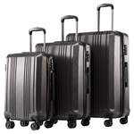 3-Piece Coolife PC+ABS Hardshell Luggage Set
