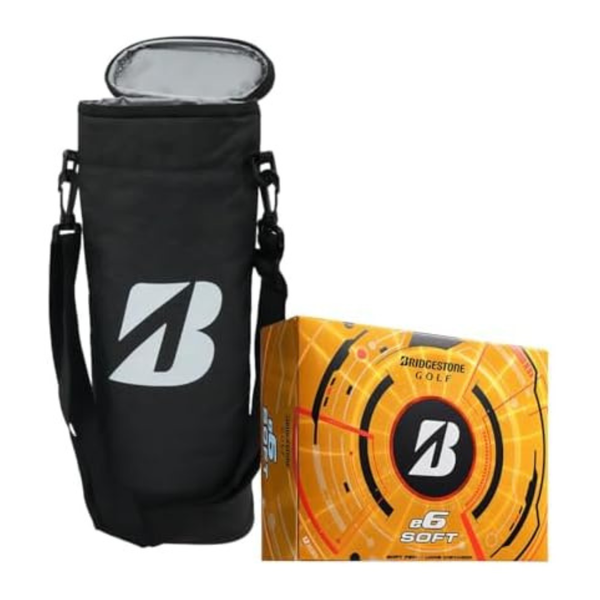 1-Dozen Bridgestone Golf E6 Soft & Golf Cooler Bag Bundle
