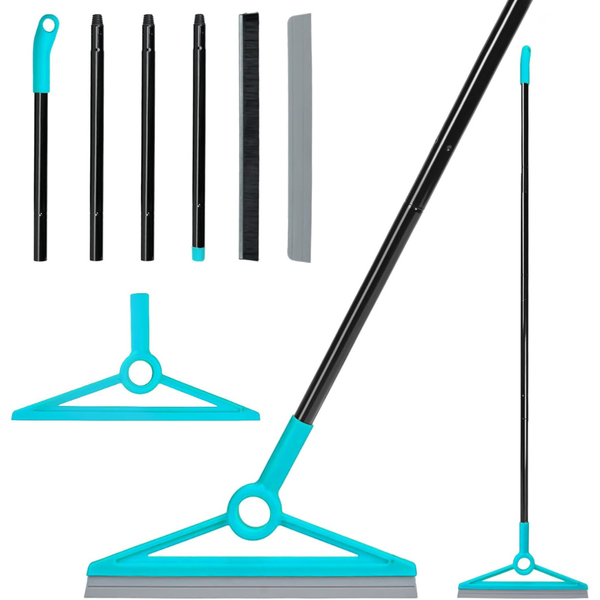 Silicone Floor Air Broom With Removable Rubber Strip & Bristles