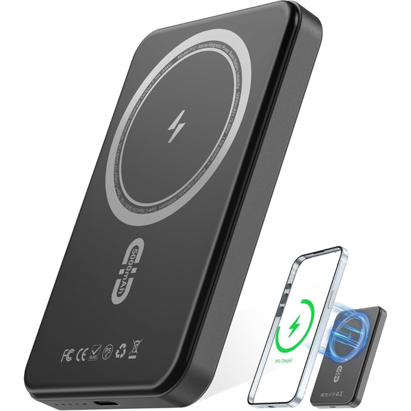 5000mAh Portable Magnetic Power Bank W/ 18W USB-C Cable