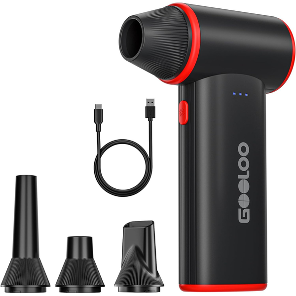 150000RPM USB-C Rechargeable Compressed Air Duster W/ 3-Speed