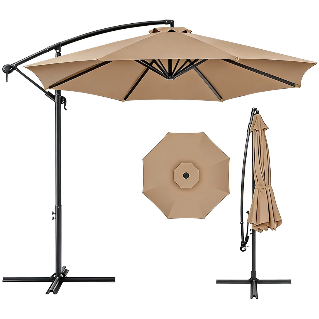 Wlljoy 10FT Offset Patio Umbrella With Base