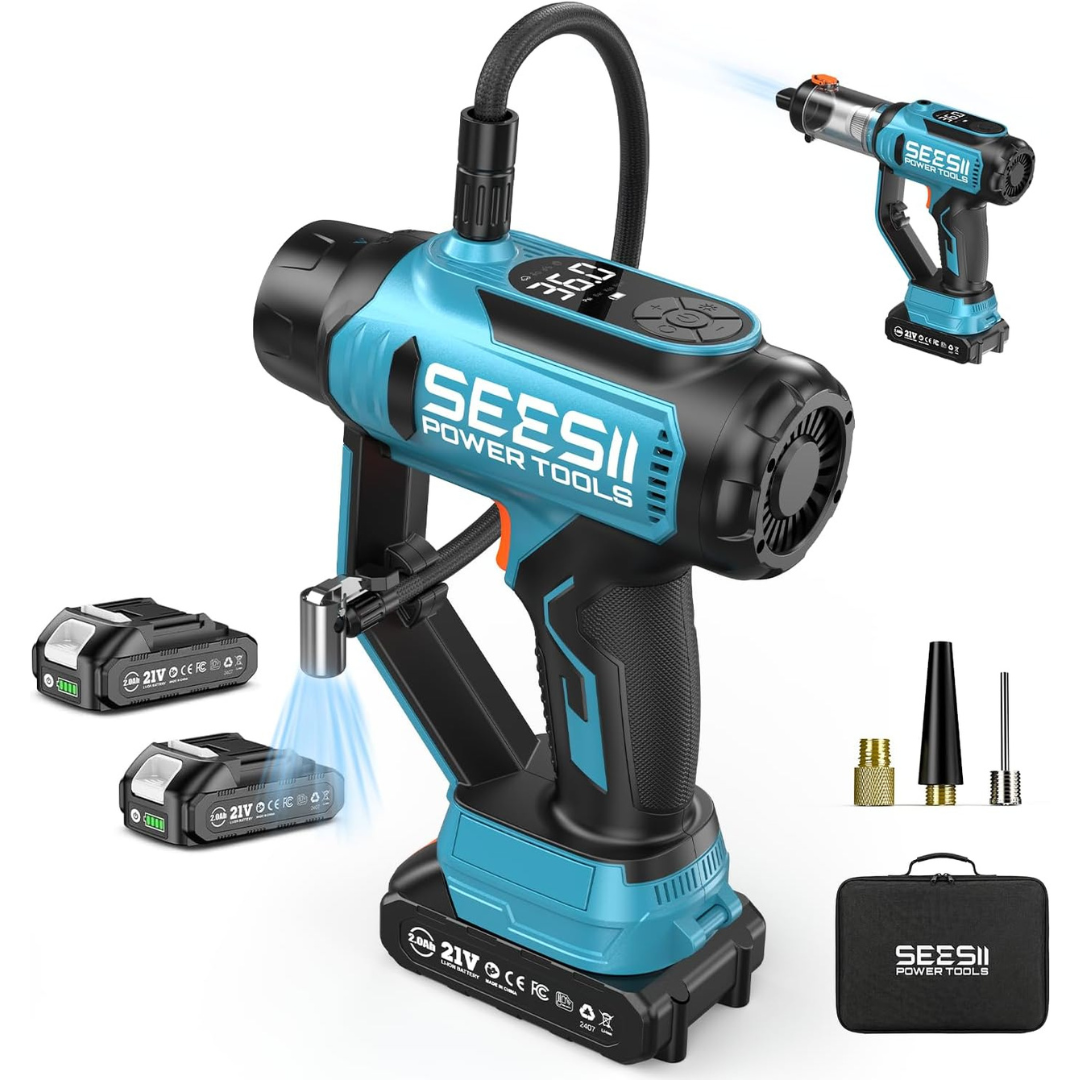 SEESII 3-in-1 150PSI Cordless Tire Inflator With Auto-Shutoff