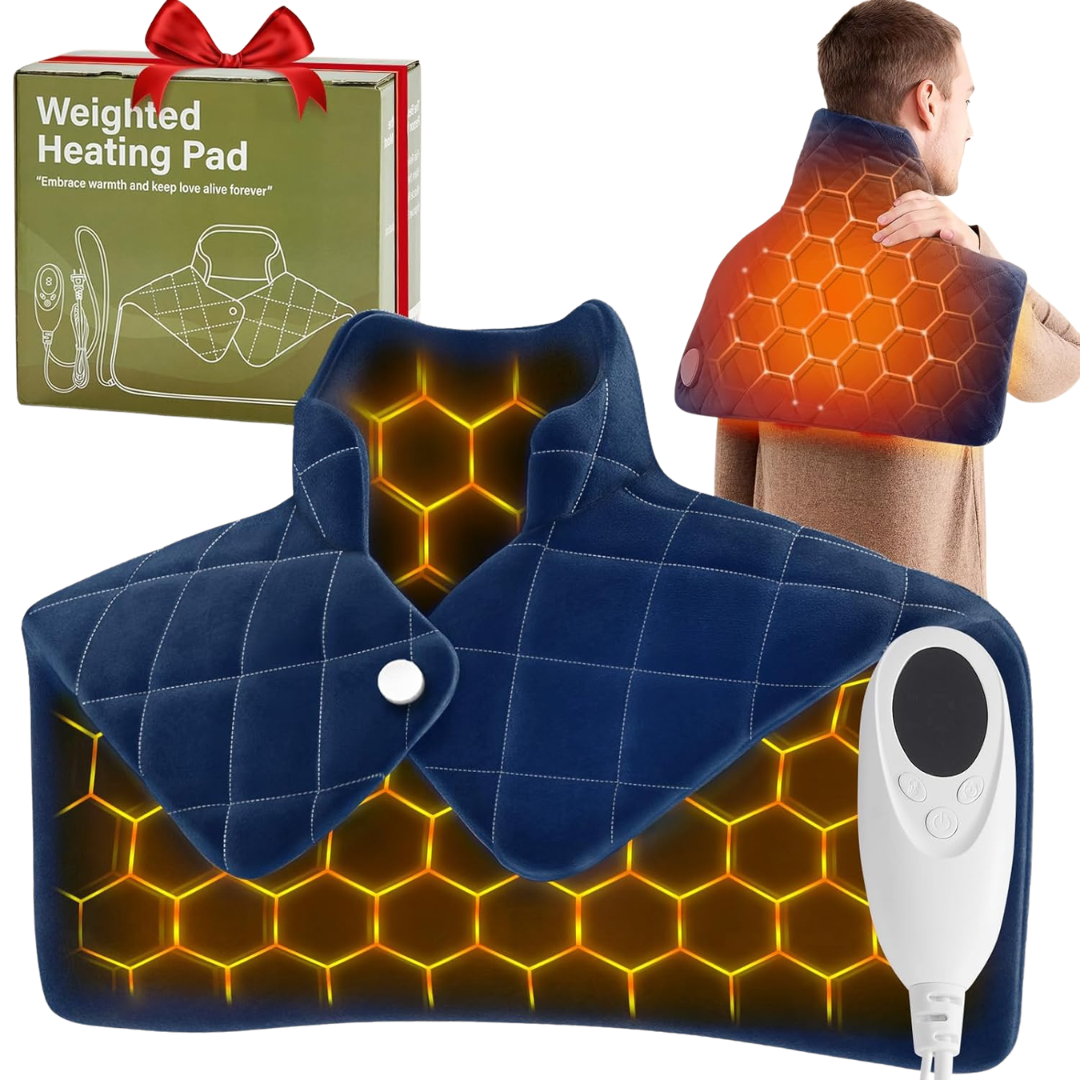 Weighted Electric Heating Pad With 9 Heat Settings & 4 Auto-Off Timers
