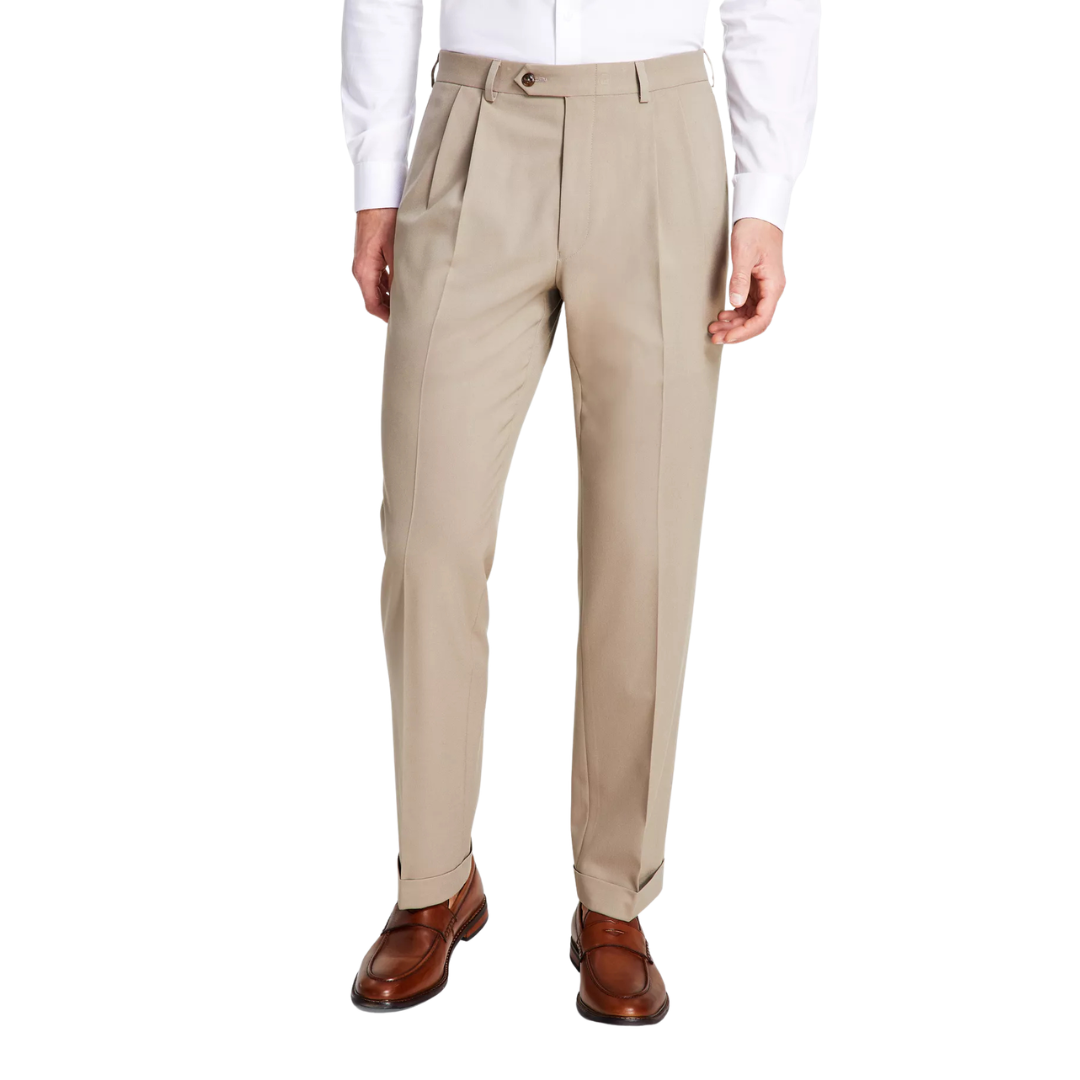 Michael Kors Men's Pleated Solid Classic Fit Pants (Various)