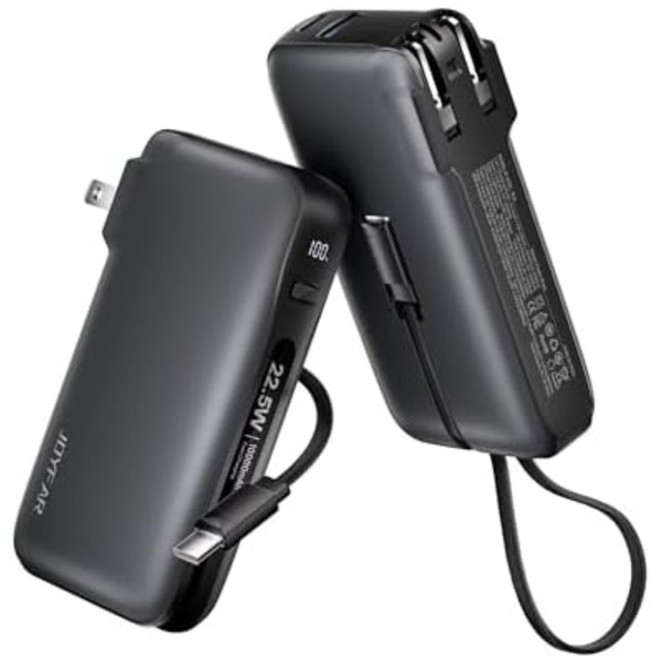 Joyfar 22.5W 10,000mAh Portable Charger w/USB-C Cable & Wall Plug