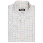 Jos. A. Bank Tailored Fit Tattersall Plaid Short Sleeve Sportshirt