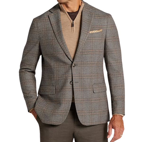 Jos. A. Bank Comfort Stretch Tailored Fit Plaid Sportcoat