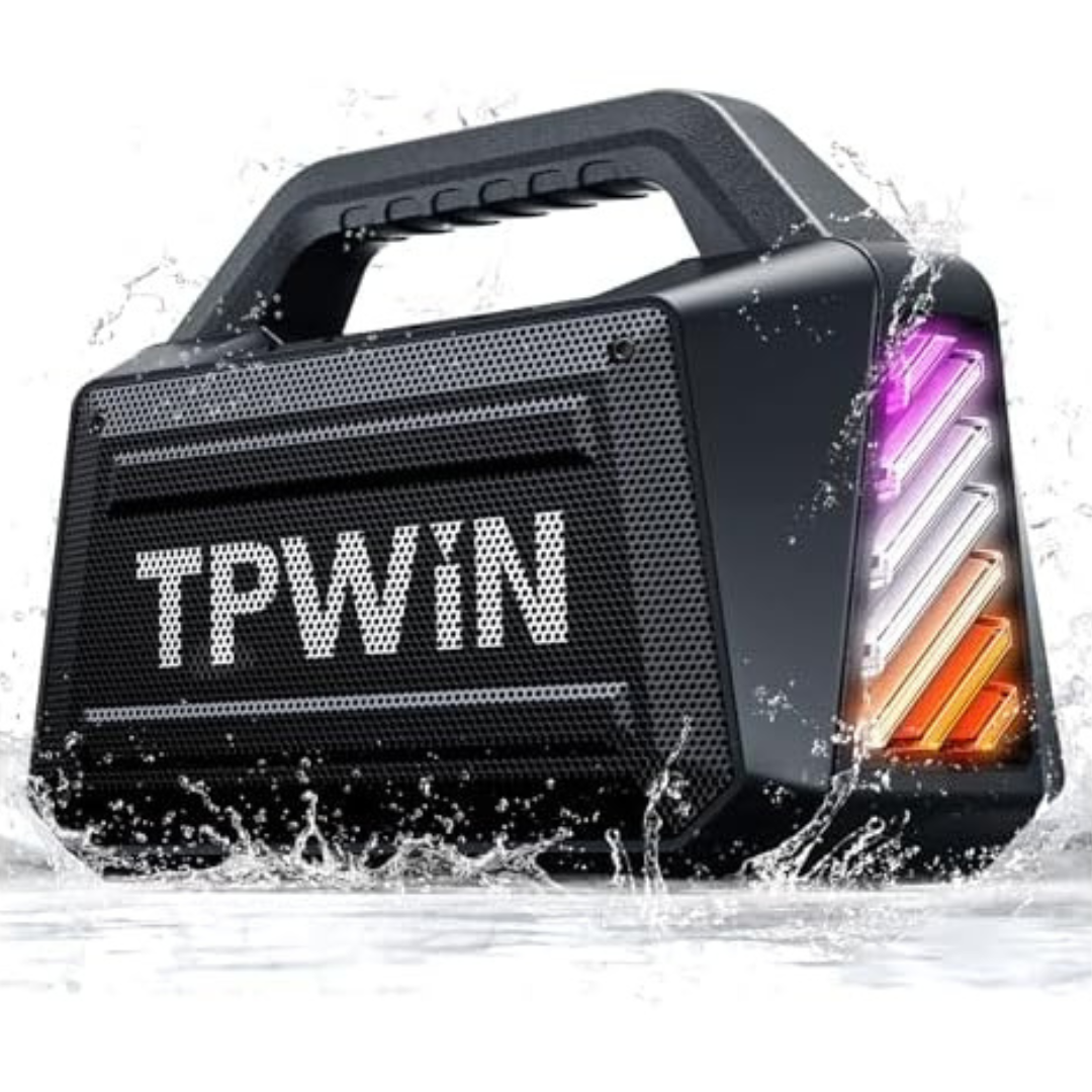 80W Portable IPX6 Waterproof Bluetooth 5.3 Loud Rugged Speakers