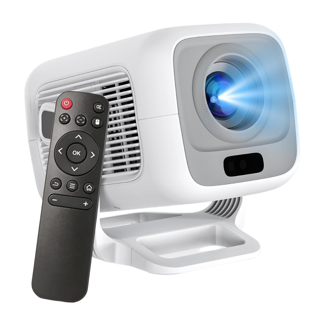 Kvoruaeliax 1080P FHD 4K Support WiFi 6 Mini Portable Projector