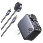 30W 3-in-1 Fast Charging Retractable Charger With Cables