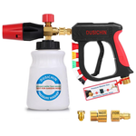 DUSICHIN 1/4" QC Pressure Washer Foam Cannon W/ 5 Nozzles
