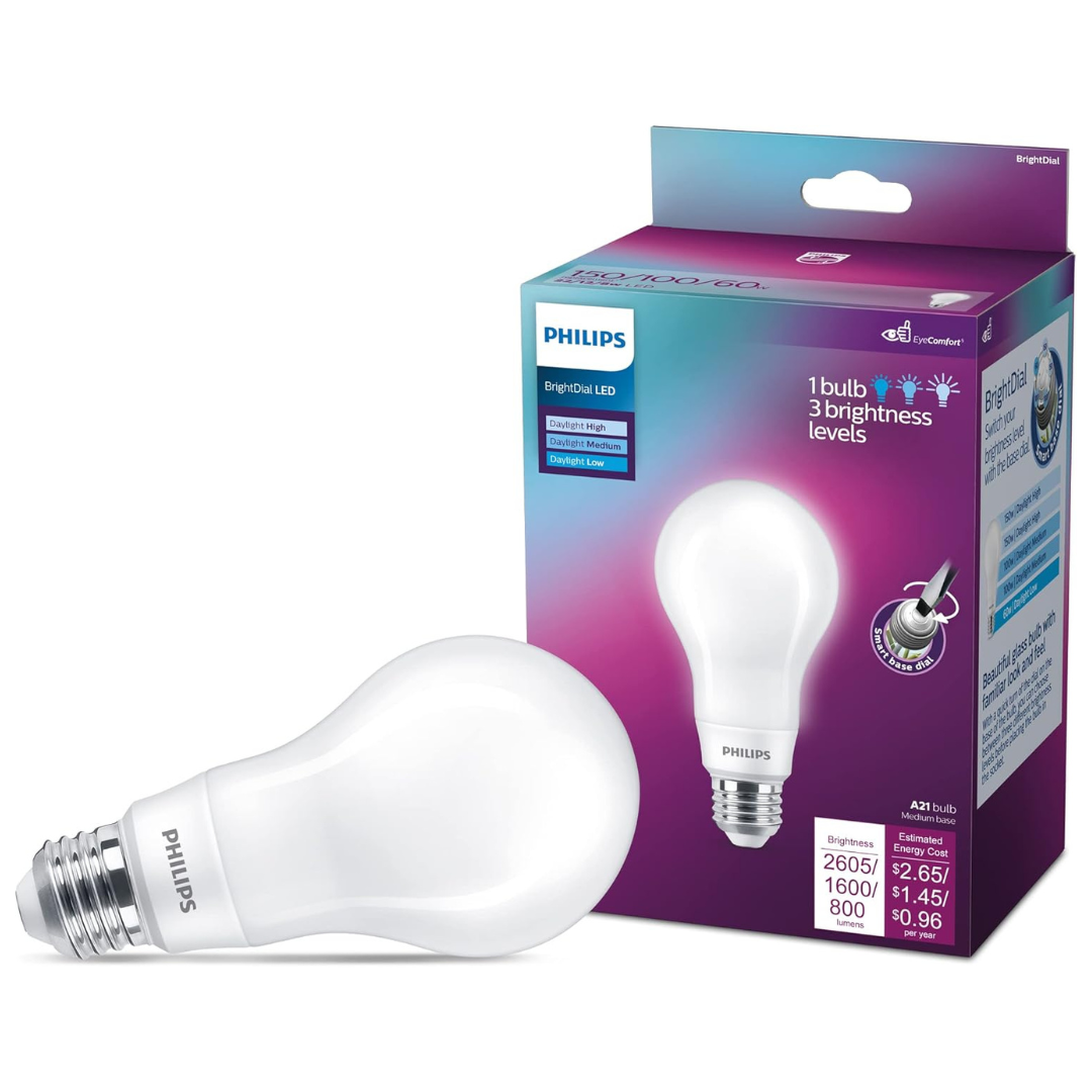 Philips A21 60-100-150W 5000K Lumen LED Light Bulb