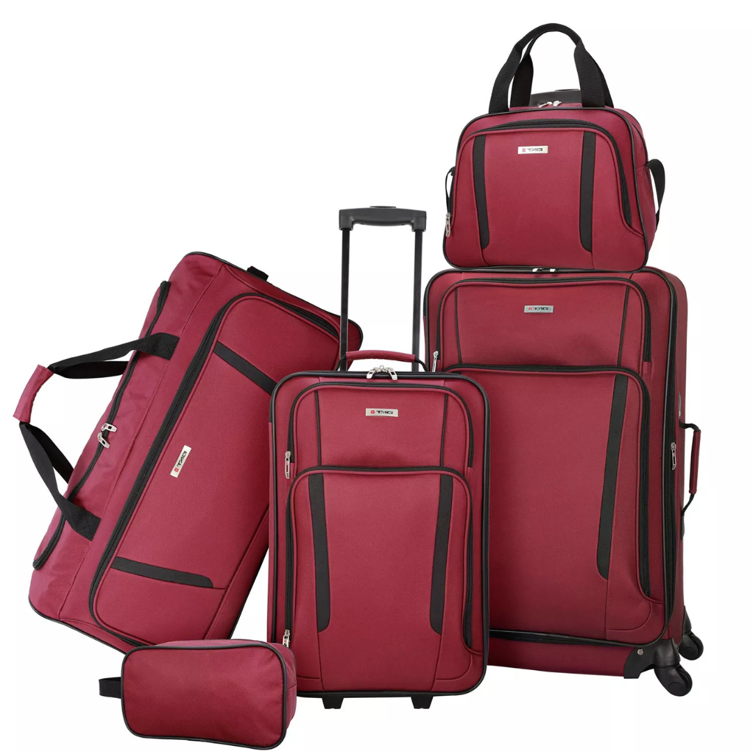 5-Piece Freehold Softside Spinner Luggage Set (4 Colors)