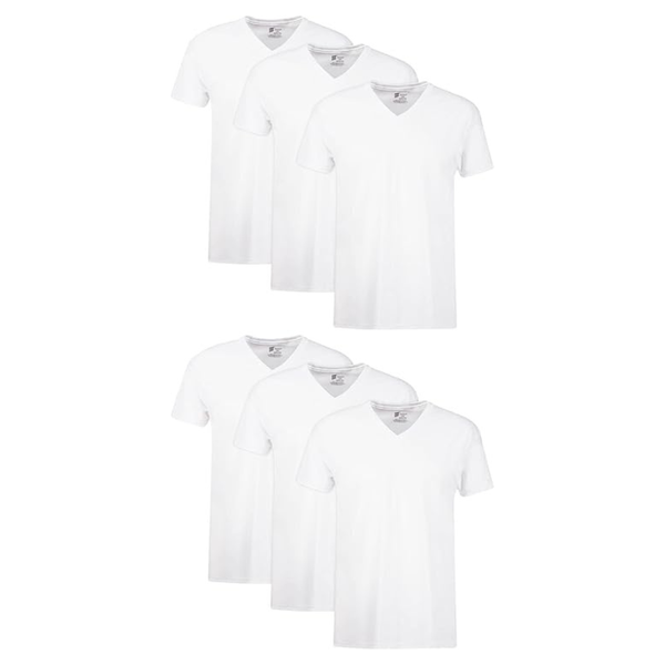 6-Pack Hanes Men's Cotton Moisture-Wicking Undershirts