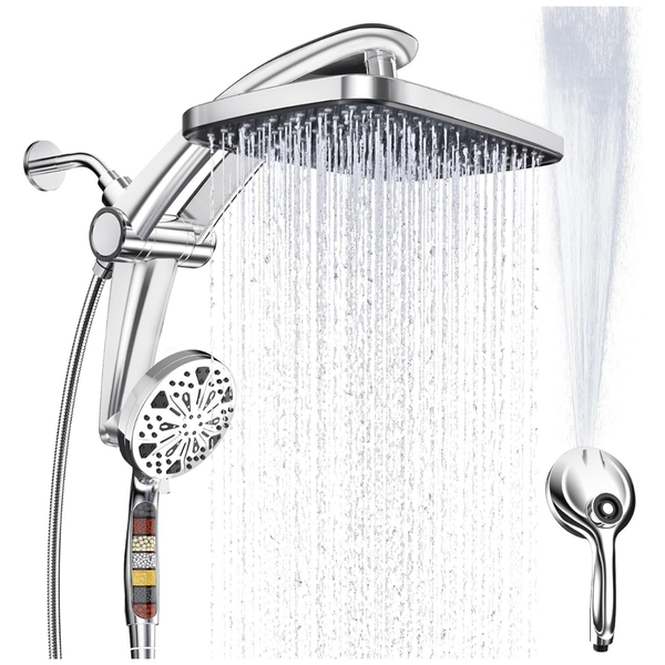 10-Setting High-Pressure Handheld Rain Shower Head