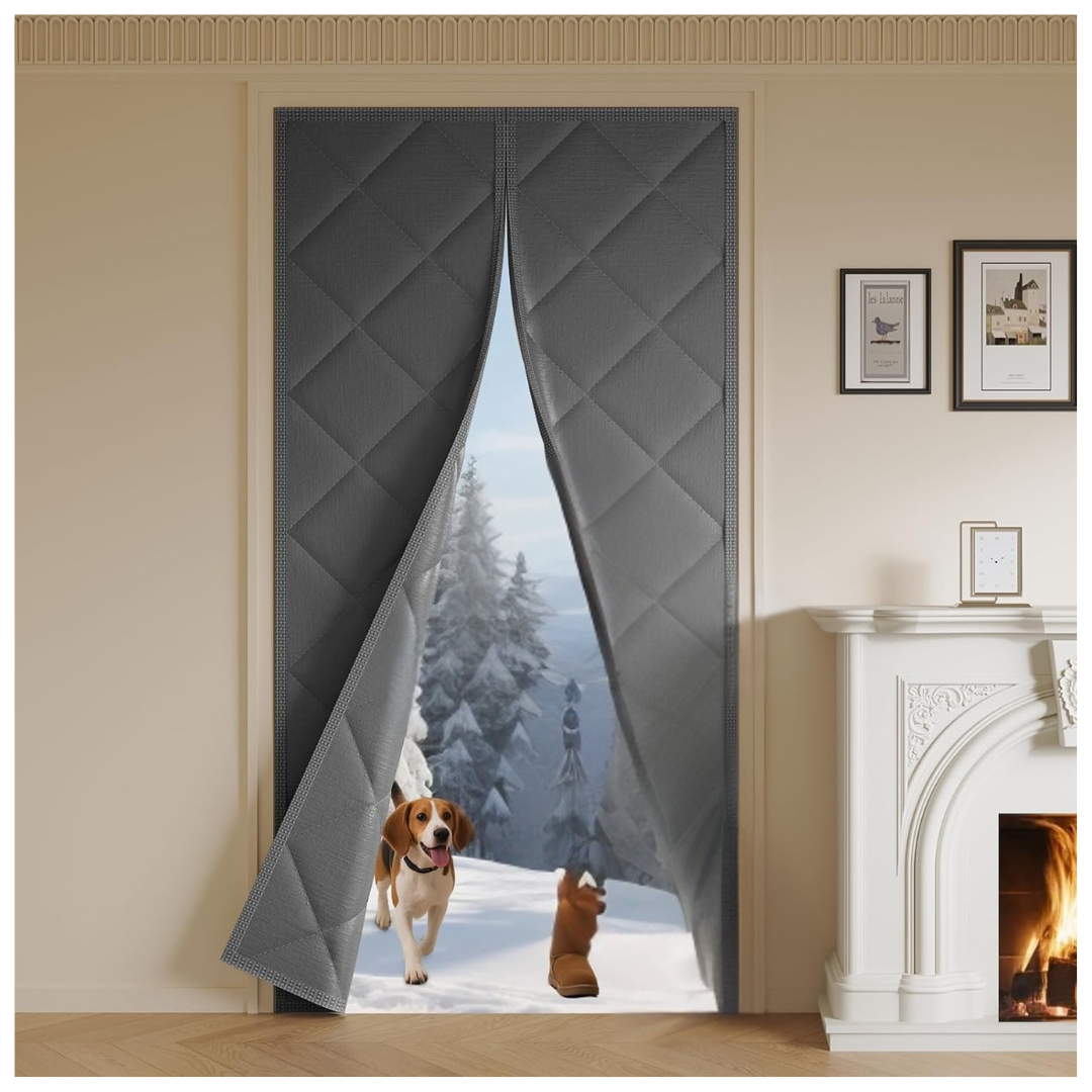 ZTIONHD Magnetic Thermal Insulated Door Curtain (38" x 82")