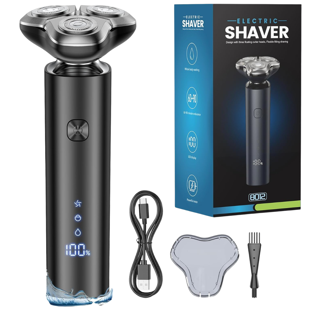 Eboboin Men's Electric 3-Blade Rotary Touch Switch Shaver