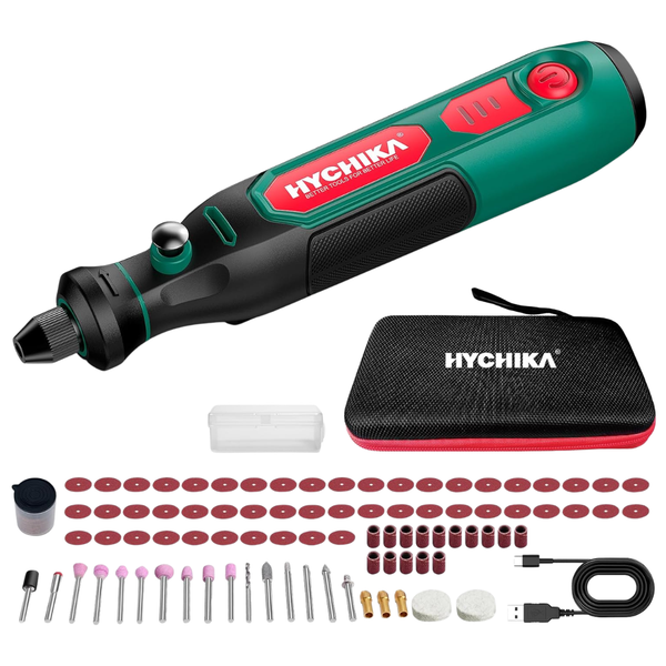 89-Piece HYCHIKA Mini Cordless Rotary Tool Kit