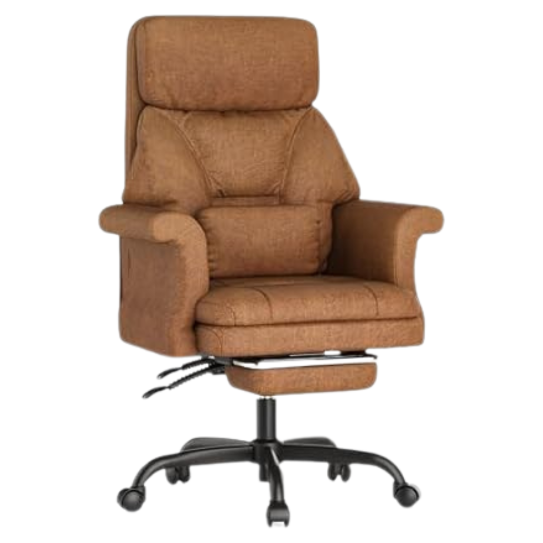 Elabest Cross Legged Office Chair With Footrest & Convertible Armrests
