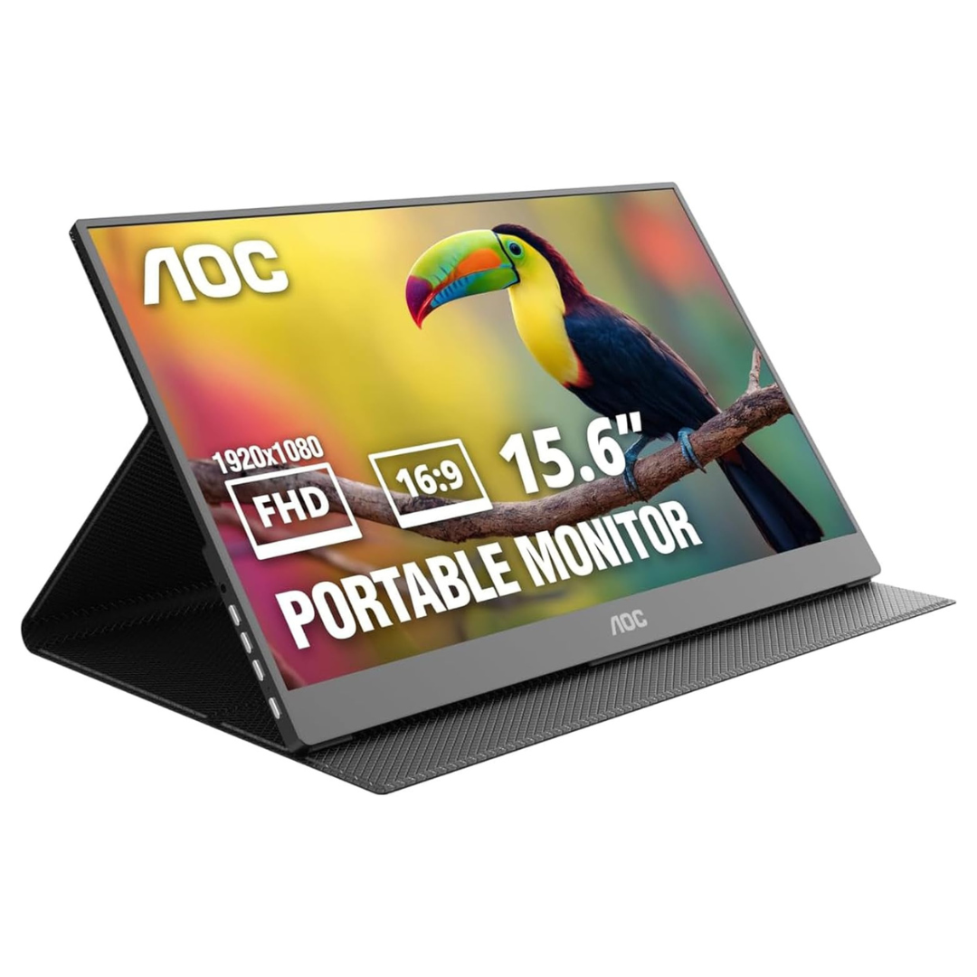15.6" AOC 16T20 Portable FHD 20ms IPS Monitor W/ Smart Cover