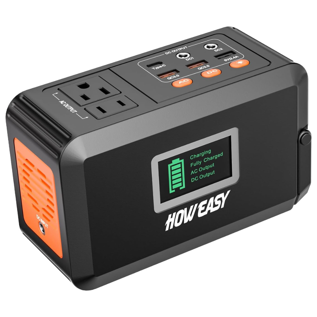 Howeasy 88Wh Portable Lithium Battery Power Station Solar Generator