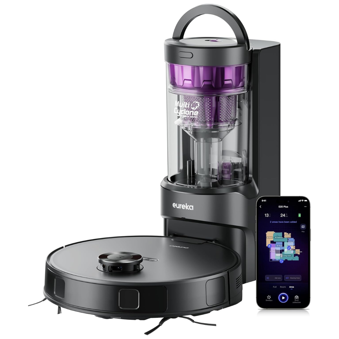 Eureka E20 Plus Robot Vacuum With Bagless Self Emptying Station