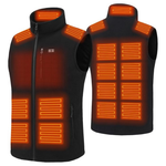 Unisex Heated Fleece Vest With 15 Heating Zones