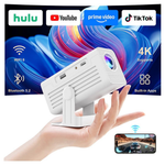 Smart WiFi Bluetooth 4K Movie Projector with Speaker