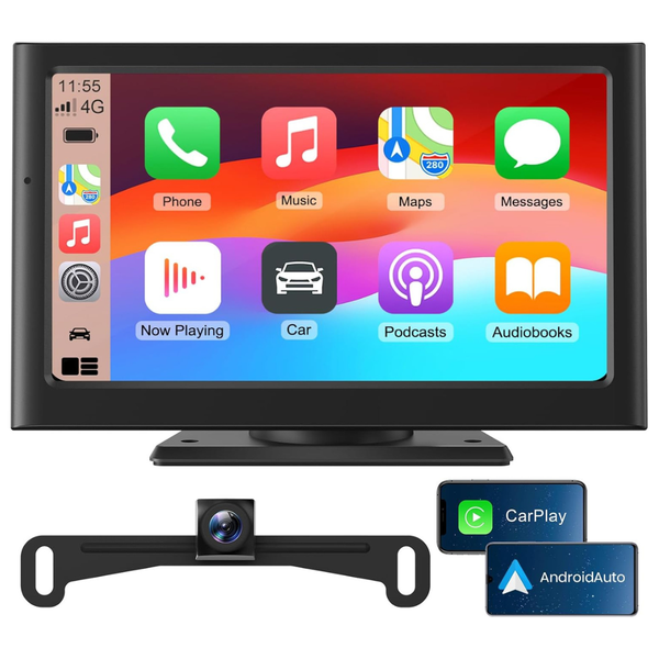 7'' Wireless CarPlay & Android Auto Screen With Backup Camera