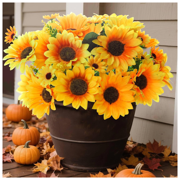 8-Piece Artificial Sunflower Fall Flowers (Various)
