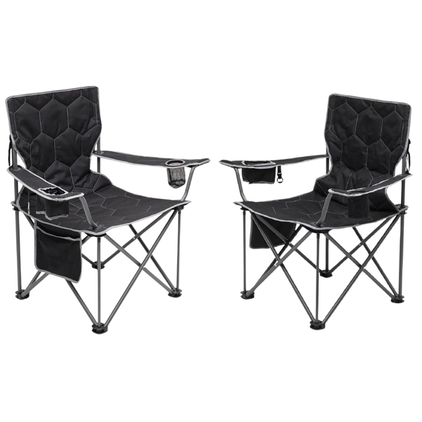 2-Piece Heavy Duty Padded Camping Chairs